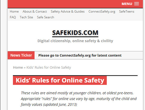 Muskingum County Sheriff Kids Rules for Online Safety
